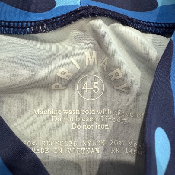 Primary Blue Camouflage Rashguard Set with Yellow Drawstring - Picture 2 of 2